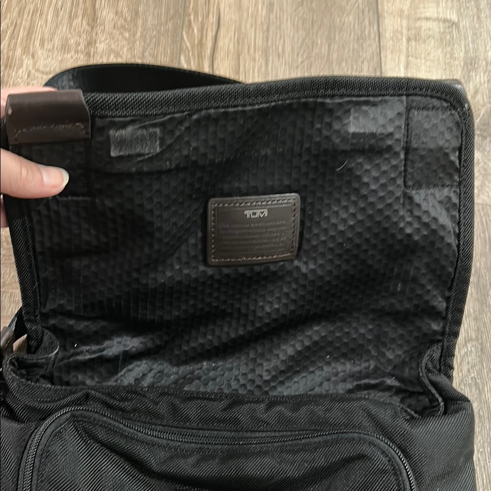 TUMI Alpha Bravo Beale Black and Brown Crossbody Bag - Picture 11 of 16